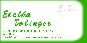 etelka dolinger business card
